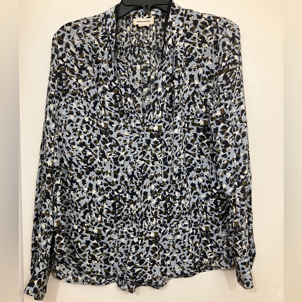 Zadig and Voltaire Tink Leo Crinkle blouse M